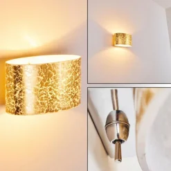 hofstein Applique murale Rapar Chrome, Or, 1 lumière