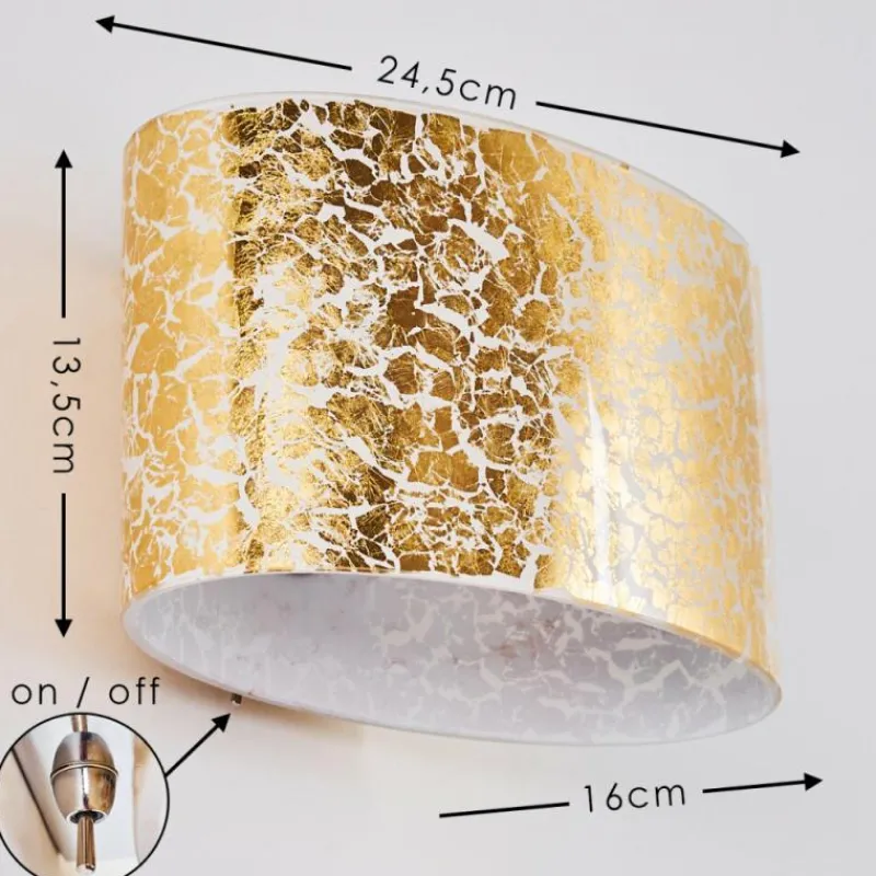 hofstein Applique murale Rapar Chrome, Or, 1 lumière