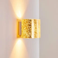 hofstein Applique murale Rapar Chrome, Or, 1 lumière