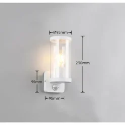 Luminaires Reality Applique murale Reality BONITO Blanc, 1 lumière, Détecteur de mouvement