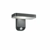 Luminaires Reality Applique murale Reality Esquel LED Anthracite, 1 lumière, Détecteur de mouvement