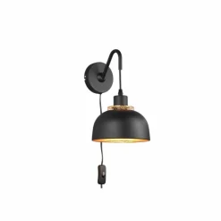 Lampes Dorées-Luminaires Reality Applique murale Reality Punch Noir, 1 lumière