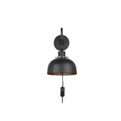 Lampes Dorées-Luminaires Reality Applique murale Reality Punch Noir, 1 lumière