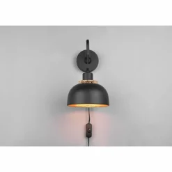 Lampes Dorées-Luminaires Reality Applique murale Reality Punch Noir, 1 lumière