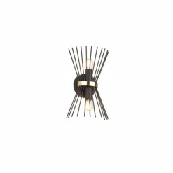 Lampes Dorées-Luminaires Reality Applique murale Reality ROD Or, Noir, 2 lumières