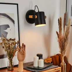 Luminaires Scandinaves-hofstein Applique murale Rebbenas Écru, Noir, 1 lumière