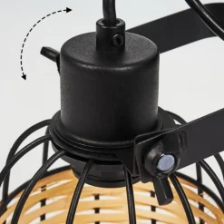 hofstein Applique murale Recinto Bois foncé, Noir, 1 lumière