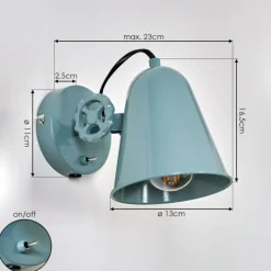 Luminaires Scandinaves-hofstein Applique murale Red Turquoise, 1 lumière