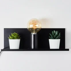 hofstein Applique murale Reftele Noir, 1 lumière