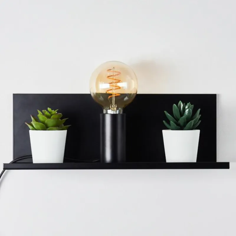 hofstein Applique murale Reftele Noir, 1 lumière