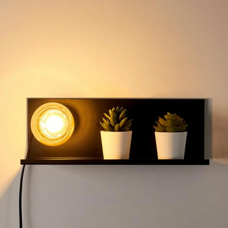 hofstein Applique murale Reftele Noir, 1 lumière