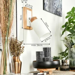 hofstein Applique murale Represita Chrome, Écru, Blanc, 1 lumière