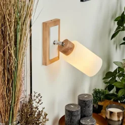 hofstein Applique murale Represita Chrome, Écru, Blanc, 1 lumière