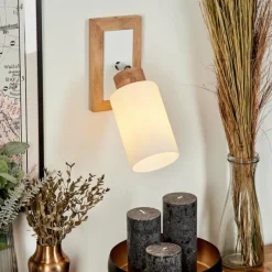 hofstein Applique murale Represita Chrome, Écru, Blanc, 1 lumière