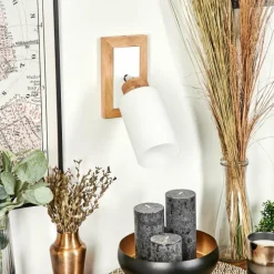 hofstein Applique murale Represita Chrome, Écru, Blanc, 1 lumière