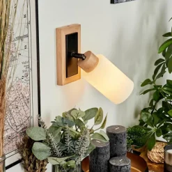 hofstein Applique murale Represita Chrome, Écru, Noir, 1 lumière