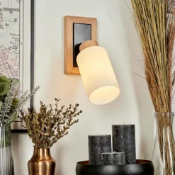 hofstein Applique murale Represita Chrome, Écru, Noir, 1 lumière