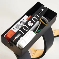 Lampes Art Déco-hofstein Applique murale Rezat LED Noir doré, 1 lumière