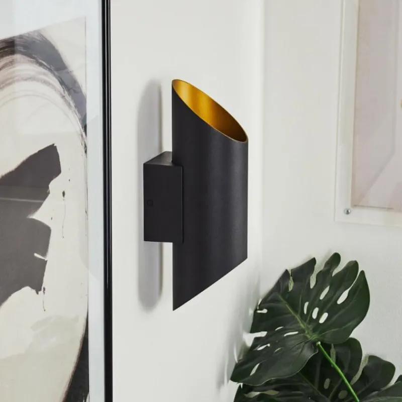 hofstein Applique murale Ricardone Noir, 1 lumière