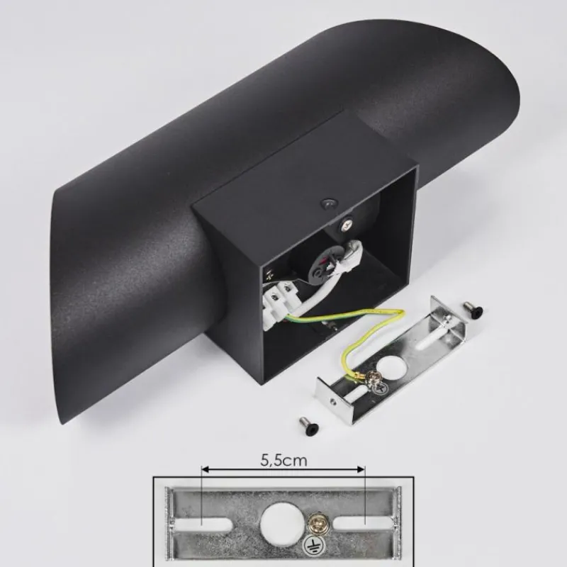 hofstein Applique murale Ricardone Noir, 1 lumière