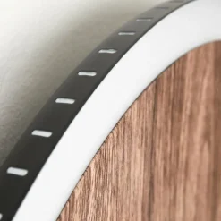 hofstein Applique murale Rocha LED Brun, Couleur bois, Noir, 1 lumière