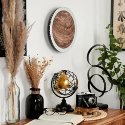 hofstein Applique murale Rocha LED Brun, Couleur bois, Noir, 1 lumière