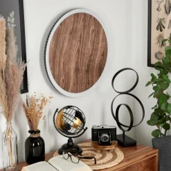 hofstein Applique murale Rocha LED Brun, Couleur bois, Noir, 1 lumière