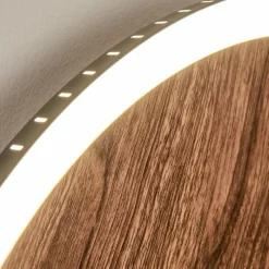 hofstein Applique murale Rocha LED Brun, Couleur bois, Noir, 1 lumière