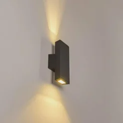 hofstein Applique murale Roseau LED Anthracite, 1 lumière