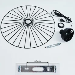 Lampes Industrielles-hofstein Applique murale Rossedalen Noir, 1 lumière