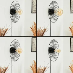 Lampes Industrielles-hofstein Applique murale Rossedalen Noir, 1 lumière