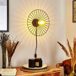 Lampes Industrielles-hofstein Applique murale Rossedalen Noir, 1 lumière