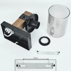 Suspension Verre Fumé-hofstein Applique murale Roxa Écru, Noir, 1 lumière