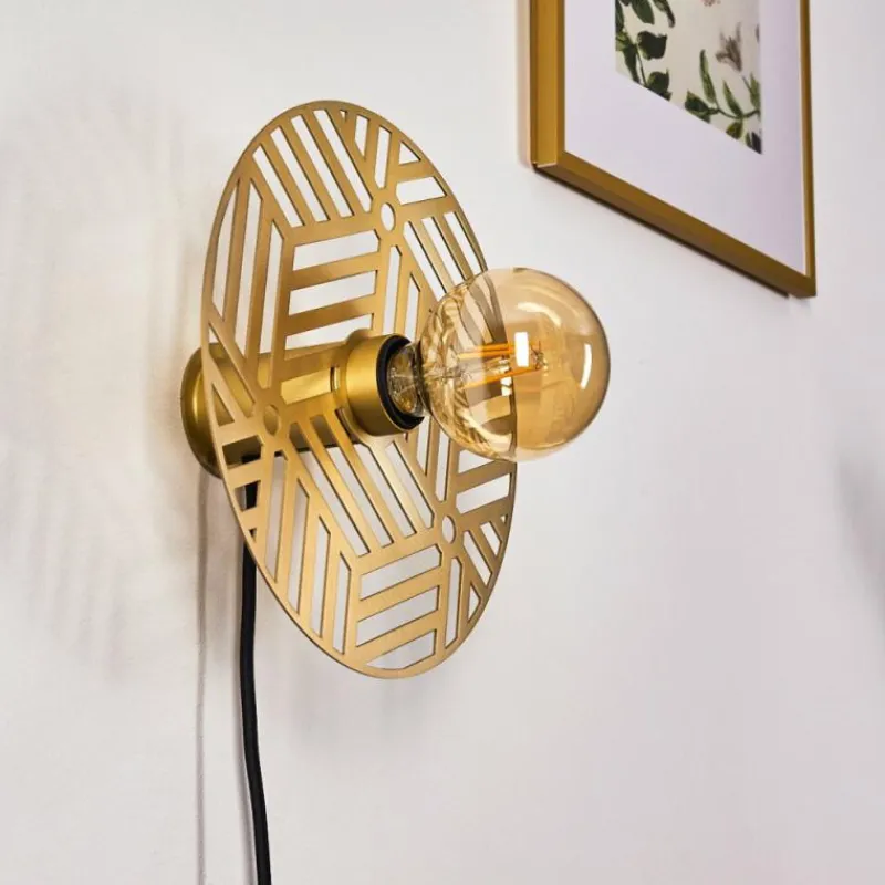 Lampes Dorées-hofstein Applique murale Ruanda Or, Laiton, 1 lumière