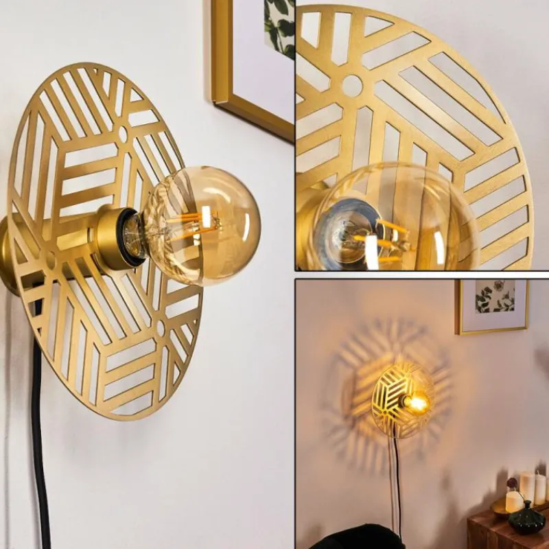 Lampes Dorées-hofstein Applique murale Ruanda Or, Laiton, 1 lumière