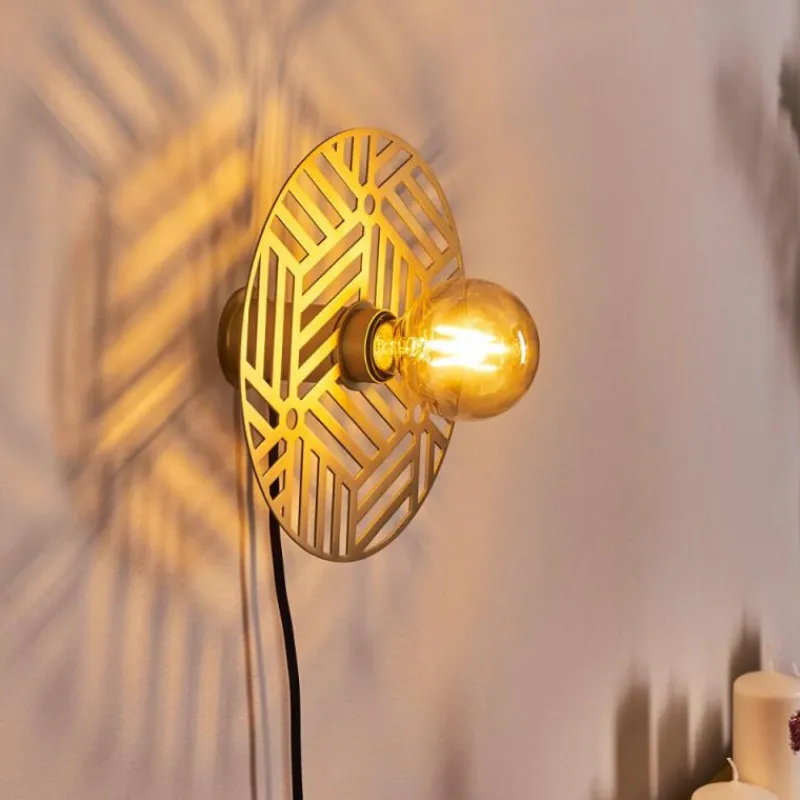 Lampes Dorées-hofstein Applique murale Ruanda Or, Laiton, 1 lumière