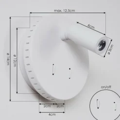 hofstein Applique murale Rukutu LED Blanc, 2 lumières* Appliques