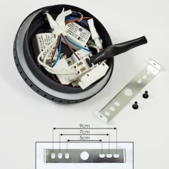 hofstein Applique murale Rukutu LED Noir, 2 lumières