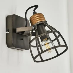 Lampes Industrielles-hofstein Applique murale Russu Gris, 1 lumière