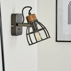 Lampes Industrielles-hofstein Applique murale Russu Gris, 1 lumière
