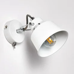 Lampes Industrielles-hofstein Applique murale Safari Blanc, 1 lumière