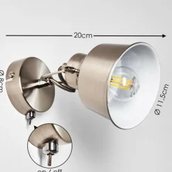 Lampes Industrielles-hofstein Applique murale Safari Chrome brossé, 1 lumière