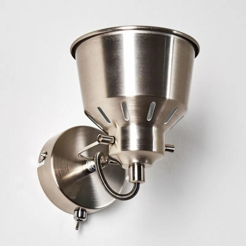 Lampes Industrielles-hofstein Applique murale Safari Chrome brossé, 1 lumière