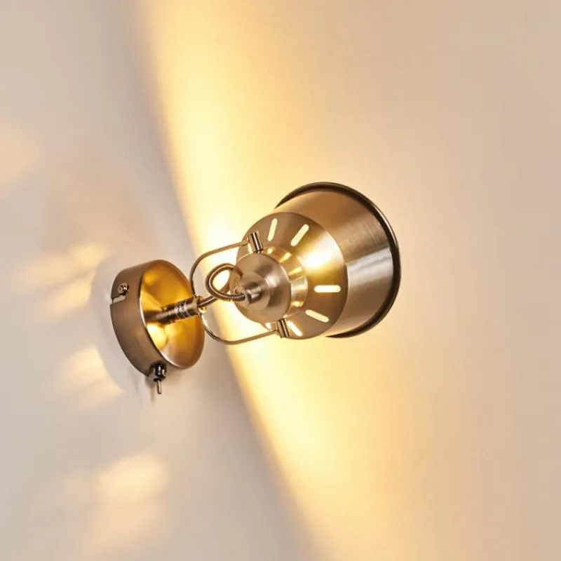 Lampes Industrielles-hofstein Applique murale Safari Chrome brossé, 1 lumière