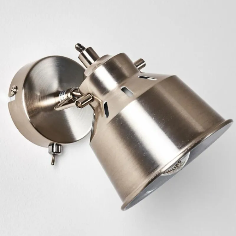 Lampes Industrielles-hofstein Applique murale Safari Chrome brossé, 1 lumière