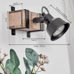 hofstein Applique murale Safari Écru, Noir, 1 lumière