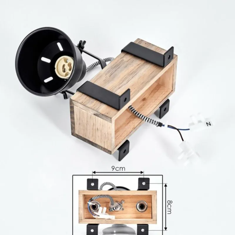 hofstein Applique murale Safari Écru, Noir, 1 lumière