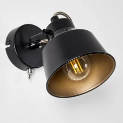 Lampes Industrielles-hofstein Applique murale Safari Noir, 1 lumière