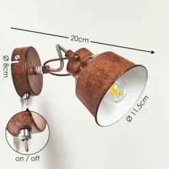 Lampes Industrielles-hofstein Applique murale Safari Rouille, 1 lumière