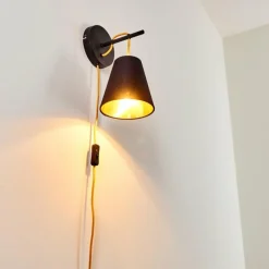 hofstein Applique murale Saillon Noir, 1 lumière* Appliques